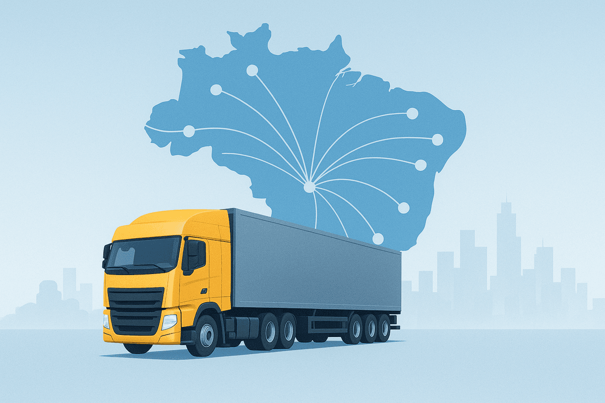 Mapa de atuação da Giro Certo Transportes